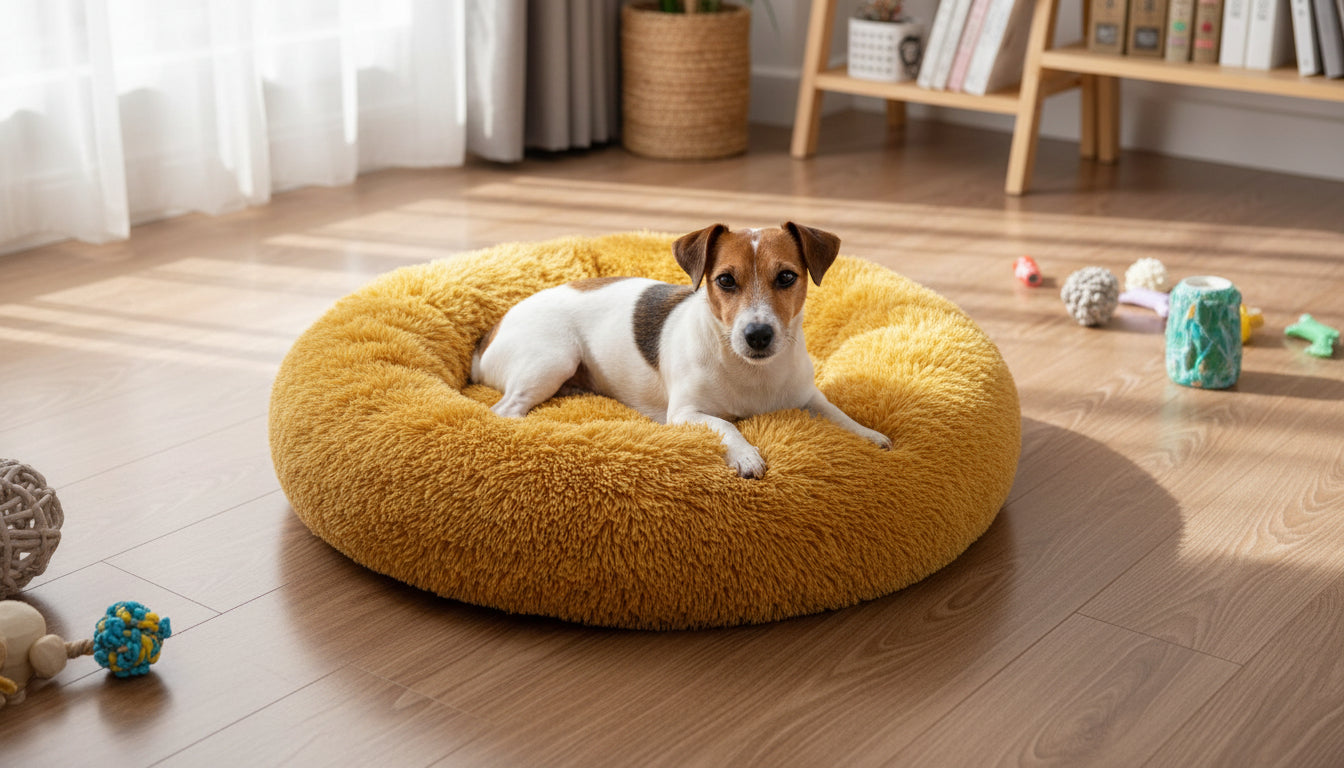 Plyšový Pelíšek pro psy Premium – Medový