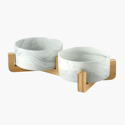Dvojitá keramická miska pro psy – elegantní a stabilní