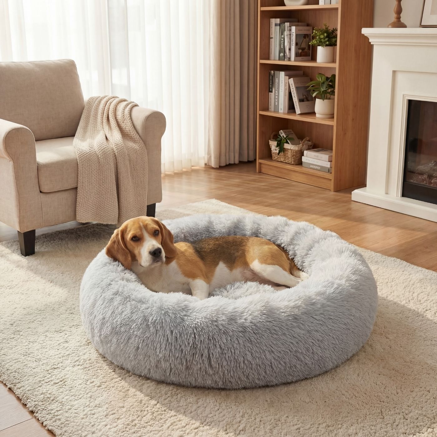 Pelíšek pro psa OBLÁČEK PREMIUM Šedý