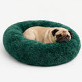 Plyšový pelíšek pro psy v lahvově zelené barvě – prémiová kvalita