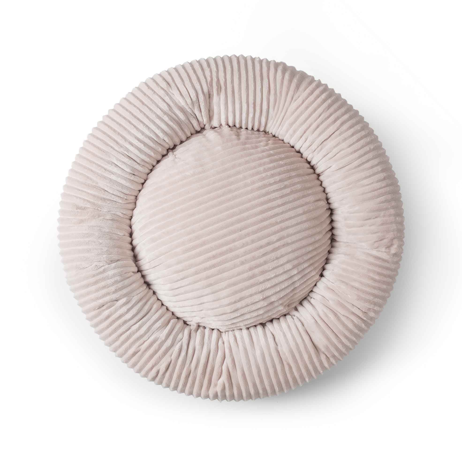 Světle béžový psí pelíšek Donut z měkkého materiálu Polar Minky